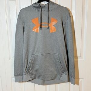 Under Armour Men's Gray Sweatshirt Sz M  Orange Emblem AM